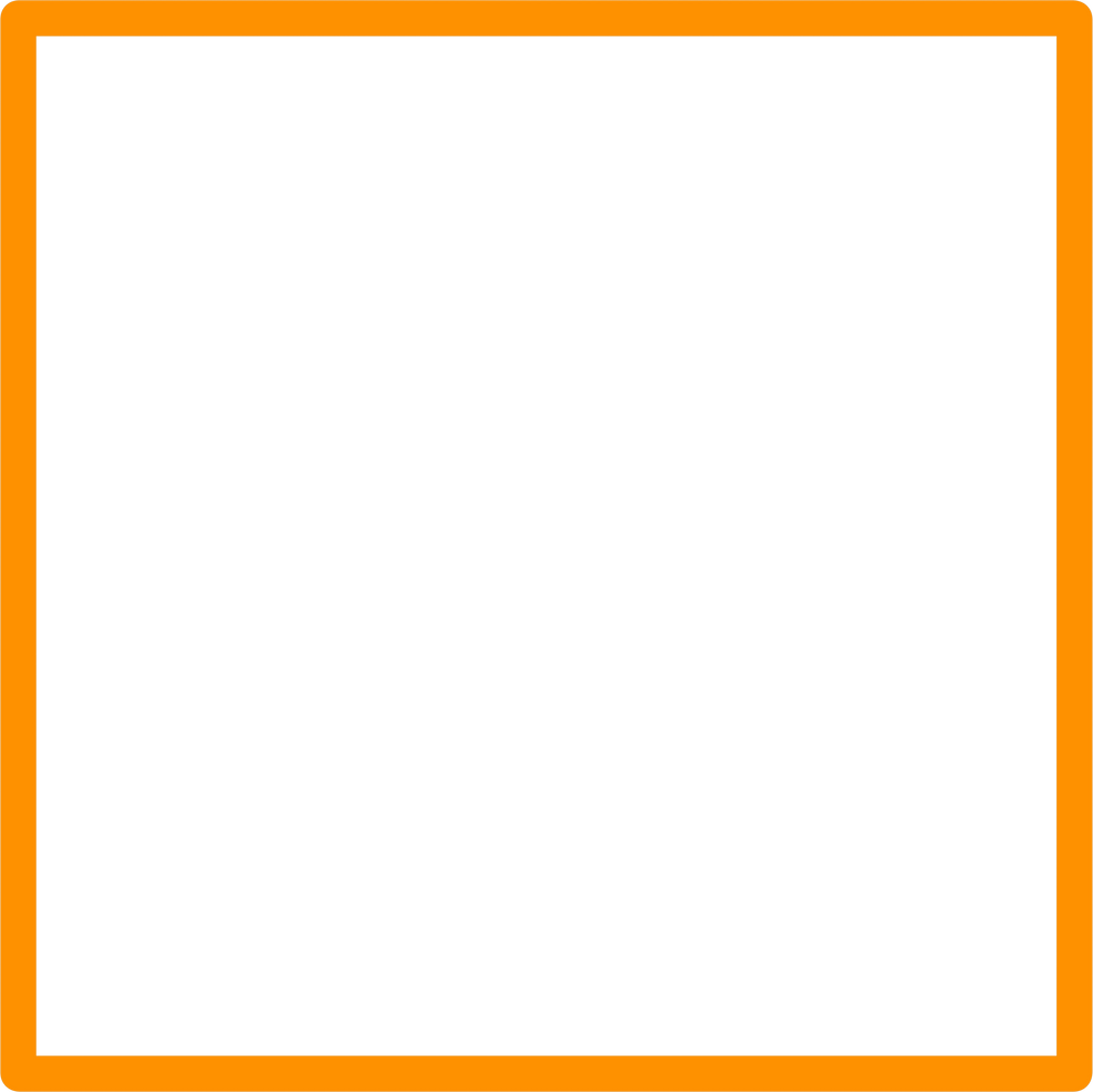 Orange Square Thin Border Frame